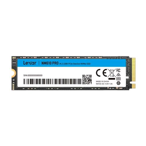 LEXAR NM610PRO SSD 1.000GB M.2 2280 PCIE 3D NAND FLASH GEN3X4 NVME 1.4 SSD INTERNO FINO A 3300MB/S IN LETTURA 2600 MB/S IN SCRITTURA 