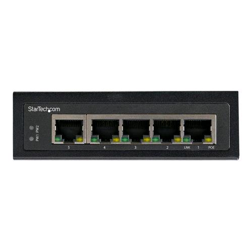 STARTECH IESC1G50UP SWITCH INDUSTRIALE NON GESTITO 4 x 10/100/1000 (PoE+) + 1 x 10/100/1000 PoE+ (120 W) MONTABILE SU RAIL DIN