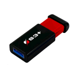 S3PLUS S3PD3109128BK-R CLICK CHIAVETTA USB 128GB USB3.1 NERO ROSSO