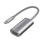 MEDIACOM MD-C307 ADATTATORE VIDEO DA USB-C MASCHIO A VGA 15 PIN FEMMINA SUPPORTO 1920 x 1200 (WUXGA) A 1 VIA IN ALLUMINIO ARGENTO