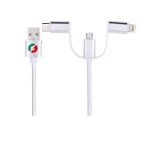IGLOO LF-09W_2/NB CAVO USB 3 IN 1 DA USB-A A LIGHTING-USB-C-MICRO USB 1 MT BIANCO