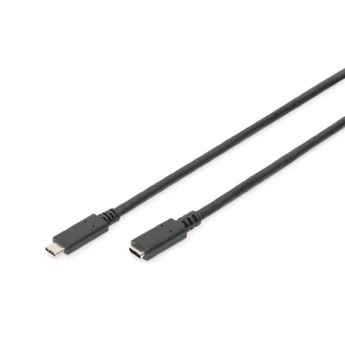 DIGITUS CAVO PROLUNGA USB-C 2.0 MASCHIO/FEMMINA 3A 1.5 MT BLACK
