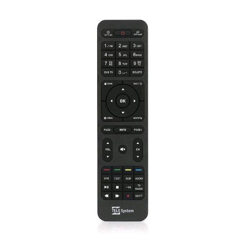 TELESYSTEM TS UP T2 TELECOMANDO ORIGINALE PER DECODER ANDROID TSUP T2HD TSUP T2 HEVC BLACK