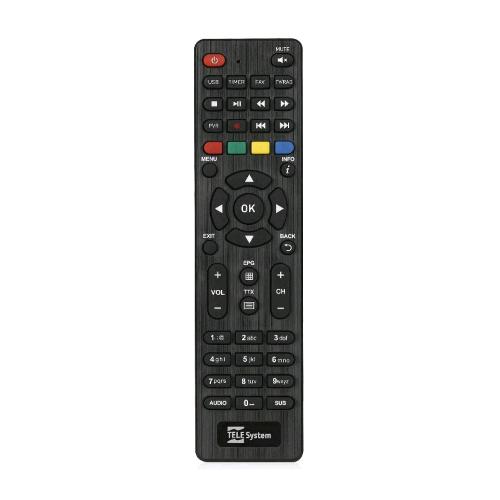 TELESYSTEM TS6816 TELECOMANDO ORIGINALE PER IL DECODER DIGITALE TERESTRE TS6816 T2HEVC BLACK