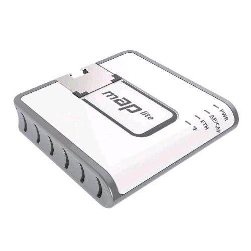 MIKROTIK MAP LITE ACCESS POINT 650MHZ CPU 64MB RAM 1XLAN 2X2 MIMO 2.4GHZ 100MB/S BIANCO
