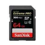 SANDISK EXTREME PRO SCHEDA DI MEMORIA SDXCDA 64 GB  FINO A 300 MB / S UHS-II CLASSE 10 V90 U3 