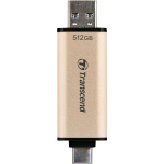 TRANSCEND FETFLASH CHIAVETTA USB-A USB-C 512GB USB3.2 TLC HIGH SPEED ROSE GOLD