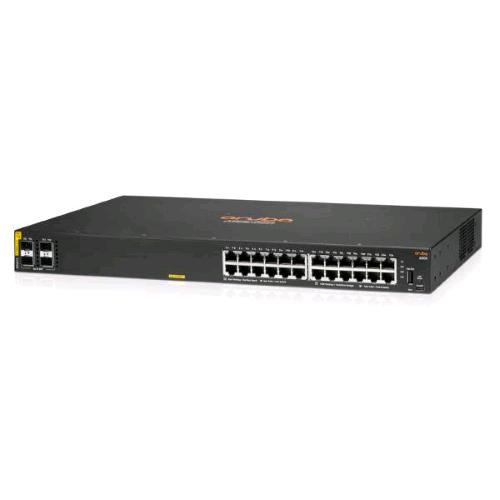 HPE ARUBA 6000 24G CLASS4 PoE 4SFP 370W SWITCH GESTITO L3 - 24 x 10/100/1000 (PoE+) + 4 x Gigabit SFP PoE (370 W) MONTABILE SU RACK