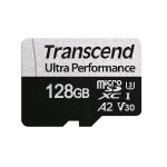 TRANSCEND MEMORY CARD 128GB microSD w/ adapter UHS-I U3 A2 ULTRA PERFORMANCE 