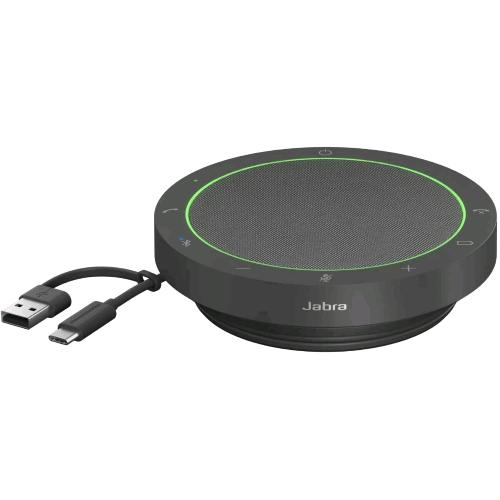 JABRA SPEAK2 55 UC VIVAVOCE A MANI LIBERE BLUETOOTH  SENZA FILI CABLATO USB-C USB-A - ZOOM CERTIFICATO, GOOGLE MEET CERTIFIED, AMAZON CHIME CERTIFIED, GOOGLE FAST PAIR CERTIFIED GRIGIO SCURO