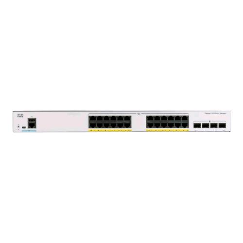 CISCO CATALYST C1000-24P-4X-L SWITCH GESTITO 13 x 10/100/1000 (PoE+) + 11 x 10/100/1000 + 4 x 10 Gigabit SFP+ PoE+ (195 W) MONTABILE SU RACK