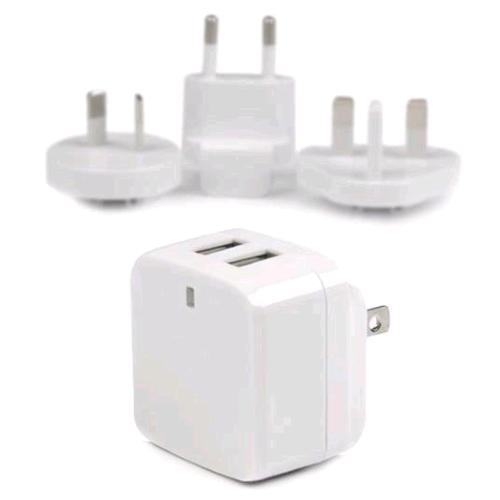 STARTECH CARICABATTERIE DA RETE UNIVERSALE INTERNAZIONALE DOPPIA PORTA USB 17 W 3.4A BIANCO