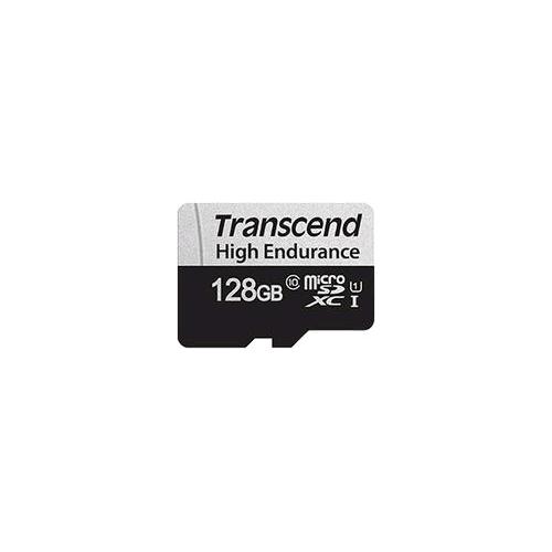 TRANSCEND MEMORY CARD 128GB MICROSD W/ADAPTER U1 HIGH ENDURANCE 