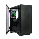 NOUA IRON V6 CASE MID-TOWER ATX M-ATX MINI-ATX PANELLO FRONTALE MESH PANELLO LATERALE IN VETRO TEMPERATO CHIUSURA MAGNETICA 1xUSB-A 3.0 1xVENTOLA ARGB 120MM BLACK
