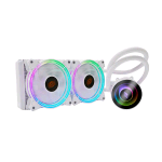 NOUA SIBERUS TR241 RAFFREDAMENTO A LIQUIDO PER CPU INTEL AMD TRP 200W INFINITY MIRROR 2 VENTOLE 120MM PWM ARGB SILENZIOSE  BIANCO