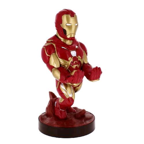 EXQUISITE GAMING CABLE GUY IRON MAN 20 CM SUPPORTO PER TELEFONO/CONTROLLER CON CAVO MICRO USB 2 MT