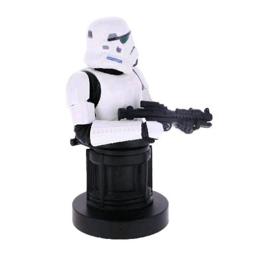 EXQUISITE GAMING CABLE GUY REMNANT STORMTROPPER 20 CM SUPPORTO PER TELEFONO/CONTROLLER CON CAVO MICRO USB 2 MT