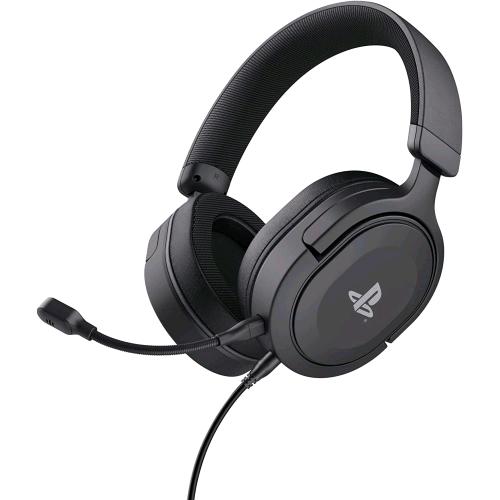 TRUST GXT498 FORTA CUFFIE GAMING OVER-EAR CON MICROFONO PS5/PS4 CON LICENZA UFFICIALE PLAYSTATION 5 MICROFONO STACCABILE JACK 3.5mm CAVO 1.2 MT NERO