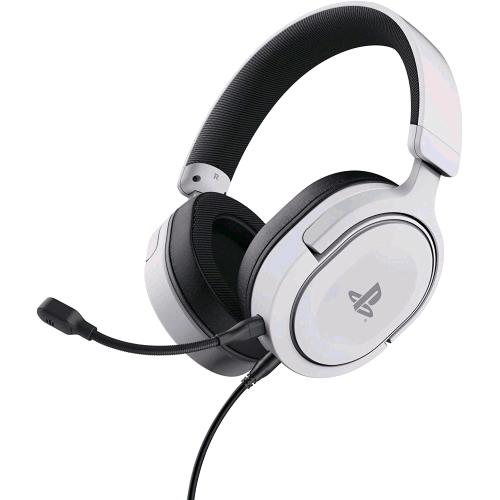 TRUST GXT498 FORTA CUFFIE GAMING OVE-EAR CON MICROFONO PS5/PS4 CON LICENZA UFFICIALE PLAYSTATION 5 MICROFONO STACCABILE JACK 3.5mm CAVO 1.2 MT BIANCO