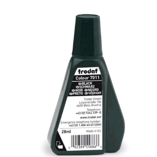 TRODAT 7011 INCHIOSTRO PER TIMBRI FLACONE DA 28 ML NERO