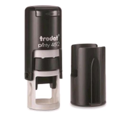 TRODAT PRINTY 4612 TIMBRO DI TESTO TONDO 12 mm PERSONALIZZABILE AUTOINCHIOSTRANTE CON CAPPUCCIO 
