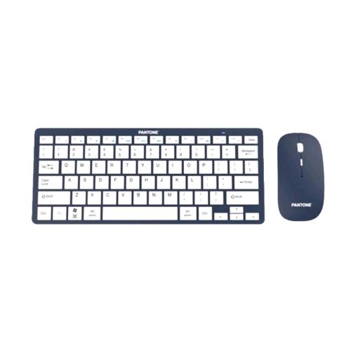 PANTONE PT-KB09N KIT TASTIERA CON MOUSE OTTICO WIRELESS 3 TASTI RICEVITORE WIRELESS NANO LAYOUT ITALIANO BLU NAVY