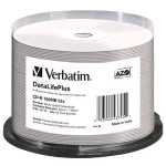 VERBATIM CD-R 700MB 52x SPINDEL DL+ WHITE PRINTABLE CAMPANA 50 Pz.