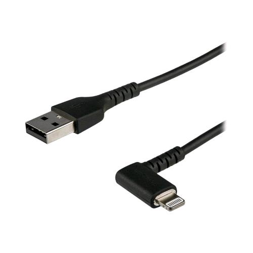 STARTECH CAVO DA LIGHTNING ANGOLO RETTO MASCHIO AD USB-A MASCHIO DOPPI SCHERMATURA 1 MT NERO