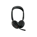 JABRA EVOLVE2 65 FLEX MS STEREO CUFFIE CON MICROFONO ON-EAR BLUETOOTH ELIMINAZIONE DEL RUMORE USB-C CERTIFICATE PER I TEAM MICROSOFT
