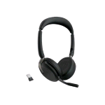 JABRA EVOLVE2 65 FLEX LINK380a UC STEREO CUFFIE CON MICROFONO ON-EAR BLUETOOTH ELIMINAZIONE DEL RUMORE USB-A NERO