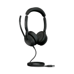JABRA EVOLVE2 50CUFFIE CON MICROFONO ON-EAR CABLATO USB-A BLUETOOTH ELIMINAZIONE RUMORE ATTIVATA  TECNOLOGIA JABRA AIR COMFORT NERO