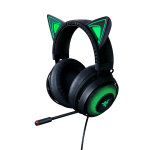 RAZER KRAKEN KITTY EDITION CUFFIE USB CON ORECCHIE DA GATTO RAZER E CHROMA ILLUMINAZIONE REATTIVA ALLO STREAMING MICROFONO CON FUNZIONE DI CANCELLAZIONE ATTIVA DEL RUMORE NERO