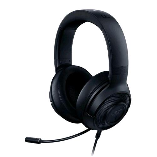 RAZER KRAKEN X LITE CUFFIE GAMING A PADIGLIONE 40MM CON MICROFONO BASSI POTENTI 7.1 CANALI CABLATO JACK 3.5MM BLACK