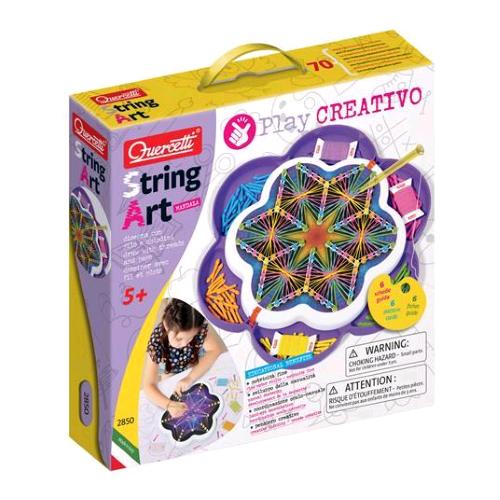 QUERCETTI STRING ART MANDALA CON FILI COLORATI E CHIODINI