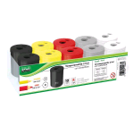 LEBEZ ESPOSITORE TEMPERINO 2 FORI CON CONTENITORE COLORI ASSORTITI CONF 10 Pz.