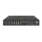 LEVELONE GES-2110P SWITCH DI RETE GESTITO L2 8 x PORTE RJ-45 GIGABIT ETHERNET 10/100/1000 PoE - 2 PORTE GIGABIT SFP DESKTOP NERO