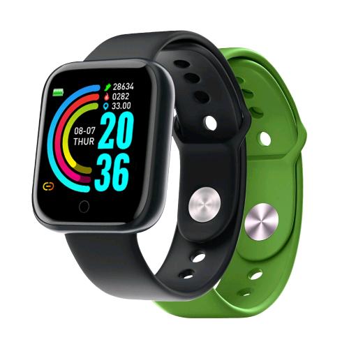 CELLY TRAINERBEAT SMARTWATCH SUMMER COLLECTION BLUETOOTH NOTIFICHE E MUSICA DA SMARTPHONR  FREQUENZA CARDIACA MONITORAGGIO FASI DEL SONNO IP67 CON CINTURINO DI RICAMBIO NERO VERDE