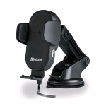 VERBATIM FWC-01 QI FAST CARICABATTERIA WIRELESS E SUPPORTO DA AUTO USB-C 15W A VENTOSA E PER BOCCHETTE D'ARIA BLACK