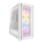 CORSAIR iCUE 5000D RGB AIRFLOW CASE MID TOWER ATX PANNELLO LATERALE IN VETRO TEMPERATO 3xVENTOLE CORSAIR AF120MM RGB ELITE 1XUSB-C 3.2 2XUSB-A 3.2 JACK/AUDIO MICROFONO BIANCO 