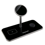 INTENSO MAGNETIC WIRELESS CHARGING STAND MB13 3 IN 1 CARICABATTERIE SENZA FILI MAGNETICO COMPATIBILE CON MAGSAFE 15W BLACK