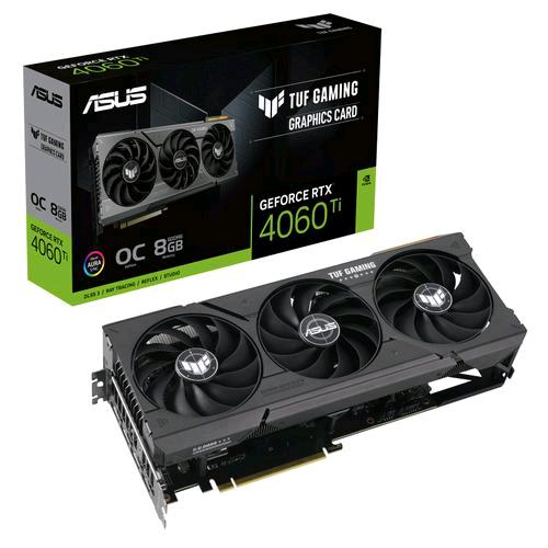 ASUS TUF GAMING TUF-RTX4060TI-O8G-GAMING SCHEDA GRAFICA NVIDIA GEFORCE RTX 4060 Ti 8 GB GDDR6 TRIPLE FAN PCI EXPRESS 4.0 HDMI 3xDISPLAYPORT 