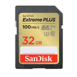 SANDISK EXTREME PLUS MEMORY CARD SDHC 32GB 100MB/S 60MB/S UHS-I CLASSE 10 V30 U3 
