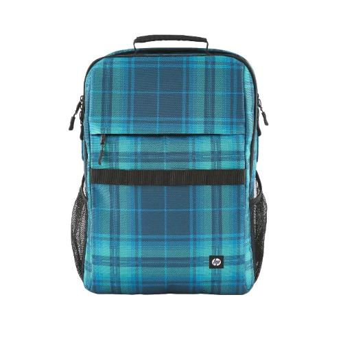 HP CAMPUS XL ZAINO PER NOTEBOOK FINO A 16" IMBOTTITO SPALLACCI CINGHIA TORACICA PASSANTE PER TROLLEY CERNIERE LUCCHETTABILI TASCA IMBOTTITA PER LAPTOP IPMERMEABILE TARTAN PLAID