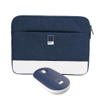 PANTONE KIT CUSTODIA PER NOTEBOOK FINO A 16" + MOUSE WIRELESS CLICK SILENZIOSO DPI REGOLABILI NAVY BLUE