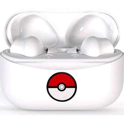 OTL PK0860 AURICOLARI WIRELESS BLUETOOTH TWS POKEMON POKEBALL CON CUSTODIA DI RICARICA WHITE 