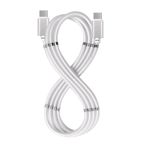 CELLY CAVO MAGNETICO ANTI-GROVIGLIO USB-C 60 W 1 METRO BIANCO