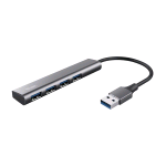 TRUST HALYX 4 PORTE HUB USB-A 3.2 GEN 1 VELOCITA 5 GBPS MULTIPRESA USB PLUG & PLAY SDOPPIATORE MULTIPORTA USB-A ADATTATORE COMPATTO PER PC LAPTOP DESKTOP PORTATILE MACBOOK GRIGIO