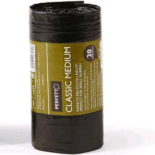 PERFETTO SACCHI IMMODIZIA 50X70 CM ROTOLO A STRAPPO NERO CONF 20 Pz.