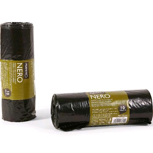 PERFETTO SACCHI IMMODIZIA 70X110 CM ROTOLO A STRAPPO NERO CONF 10 Pz.