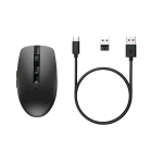 HP PC 710 MOUSE RECHARGEABLE SILENZIOSO OTTICO 3.000 DPI 6 PULSANTI SCORIMENTO IPERVELOCE COMPATTO NERO